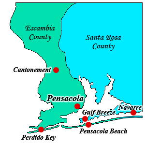 Pensacola Beach Cam Map